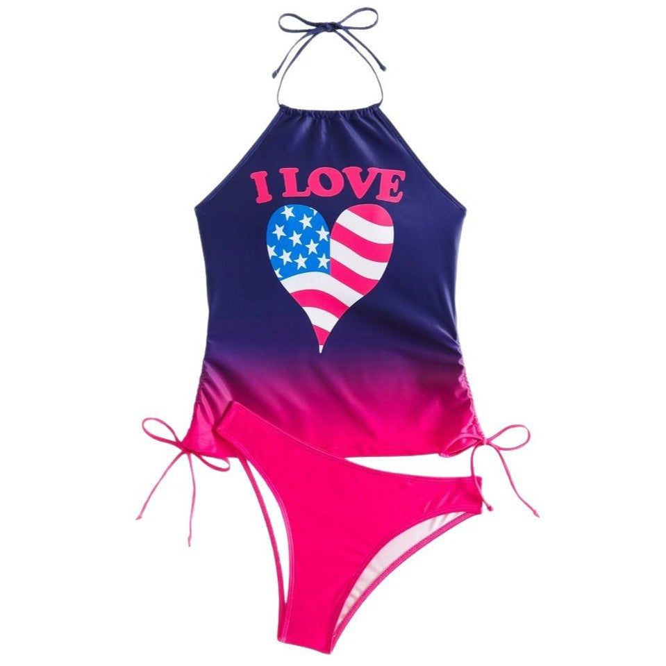 Quick drying split swimsuit