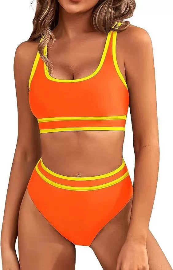 Split swimsuit two-piece set