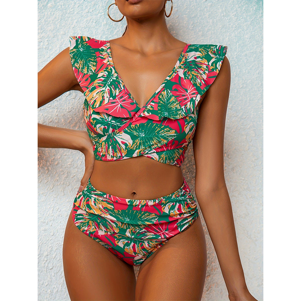High waisted backless swimsuit