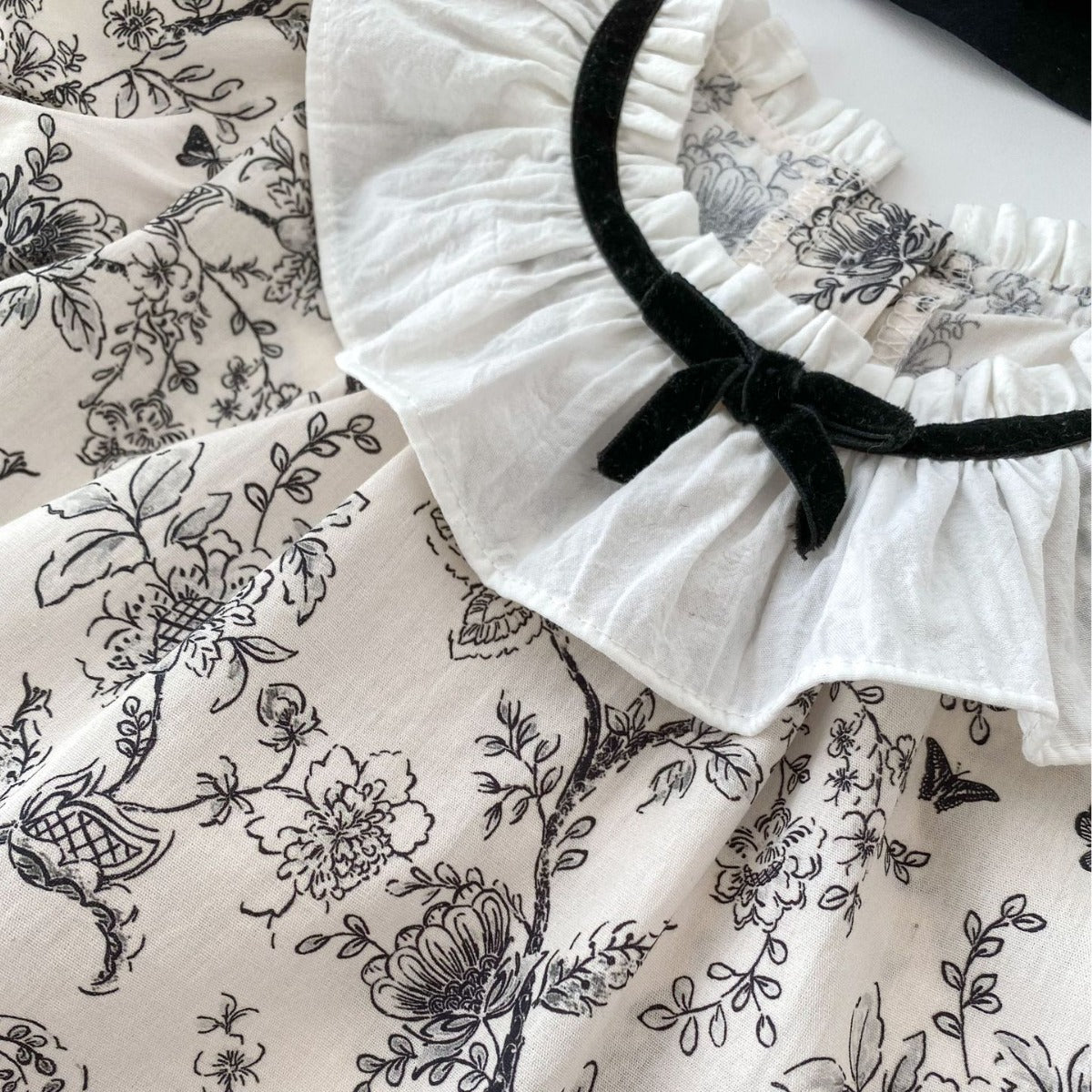 Floral two-piece set for baby girlsshort sleeve top + bloomer pants