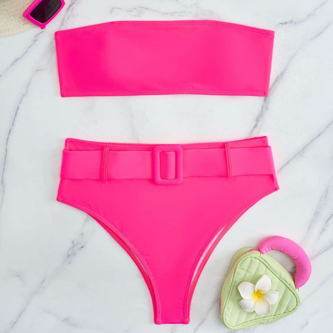 Bikini European and American swimsuit high waisted printed swimsuit
