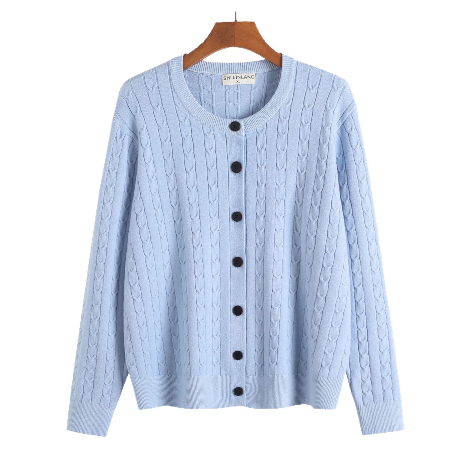 Retro Style Knit Cardigan Sweater Coat for Women, Casual Office Wear, Oversized Fit, Long Sleeve, Pullover Design