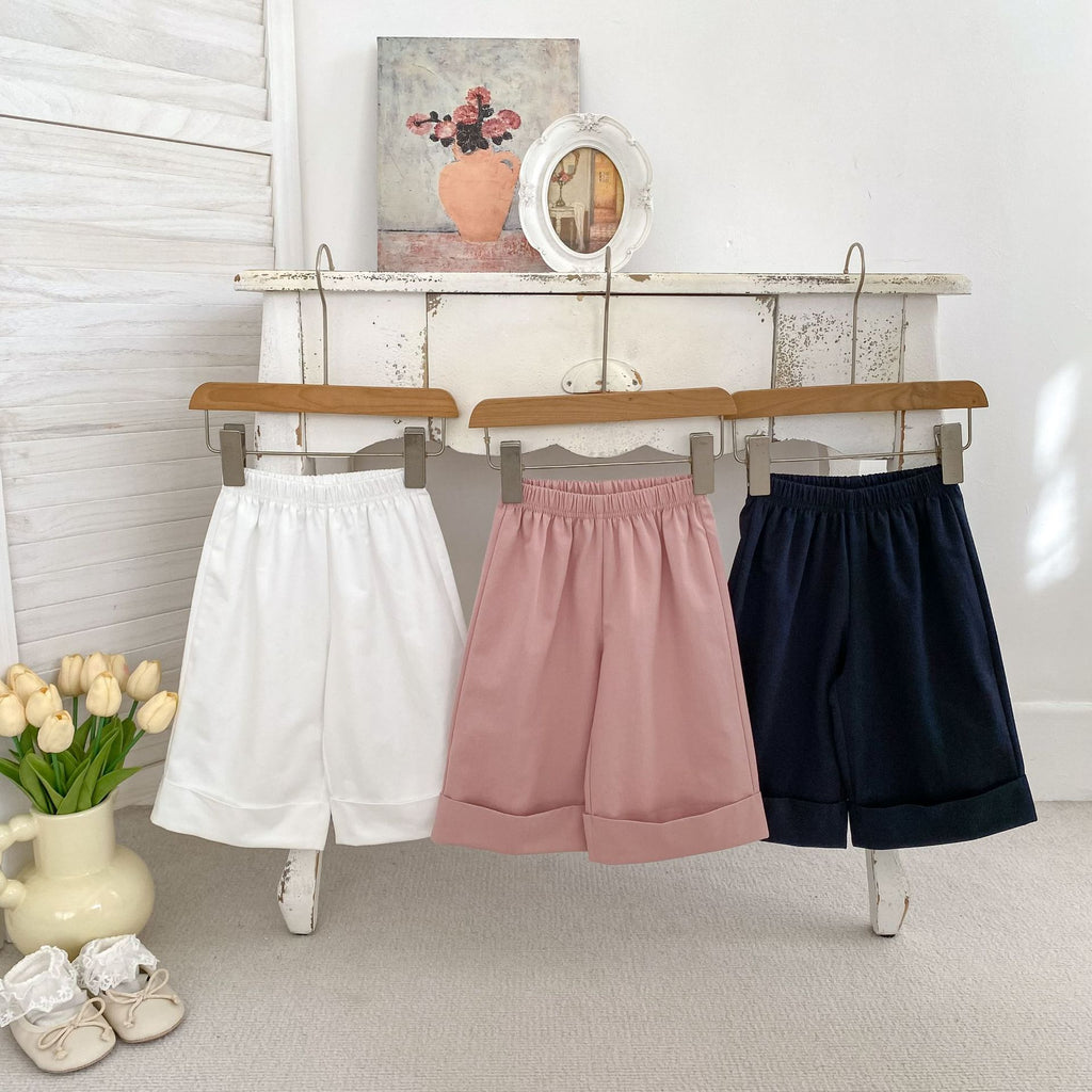 Chic Loose Straight Leg Pants for Girls Summer Lightweight Solid Color Casual Wide Leg Trousers