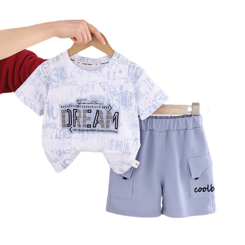 Round neck short sleeved top and shorts set