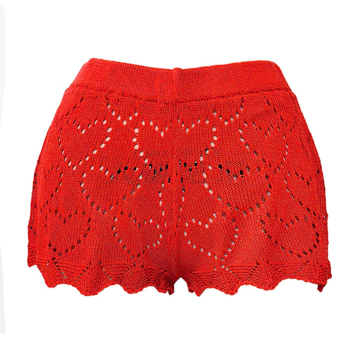 Ladies Mini Shorts  Women's Beach Shorts Heart Jacquard Sexy Low Waist Shorts