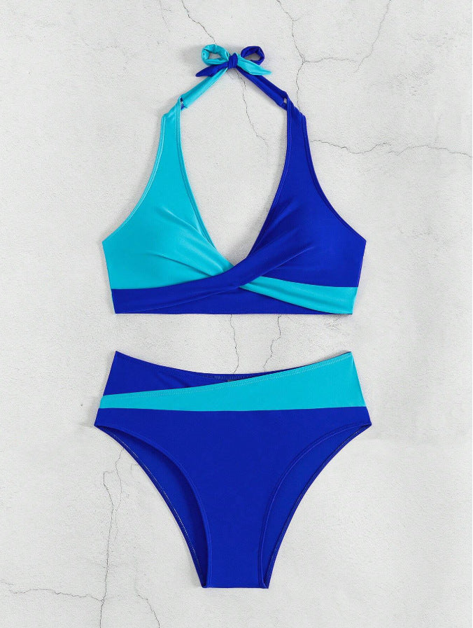 Split swimsuit two-piece set for women