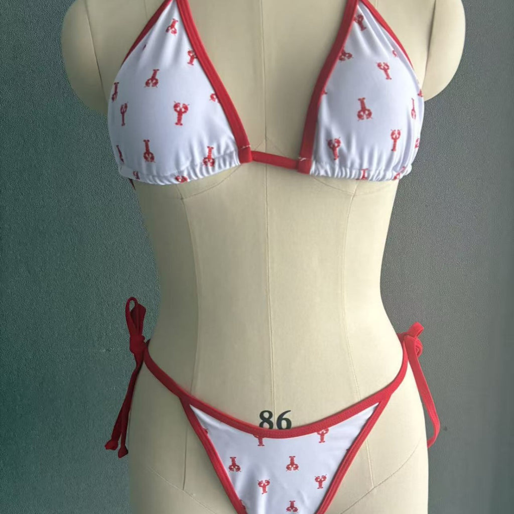 Two-Piece Swimsuit for Women, Sexy Bikini Set, Lobster-Inspired Design