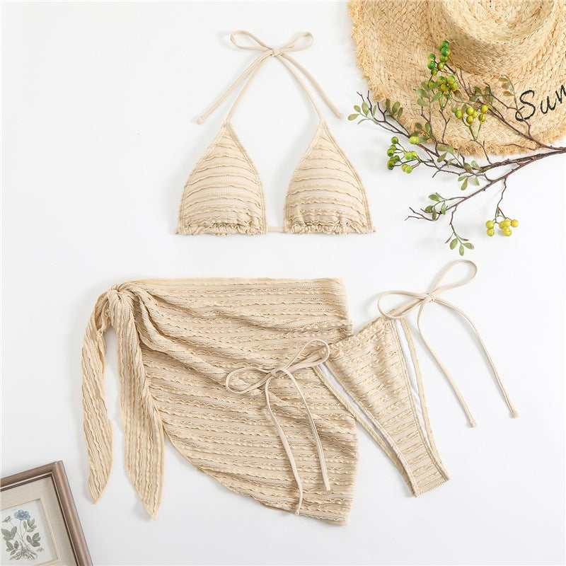 Three piece split solid color triangle