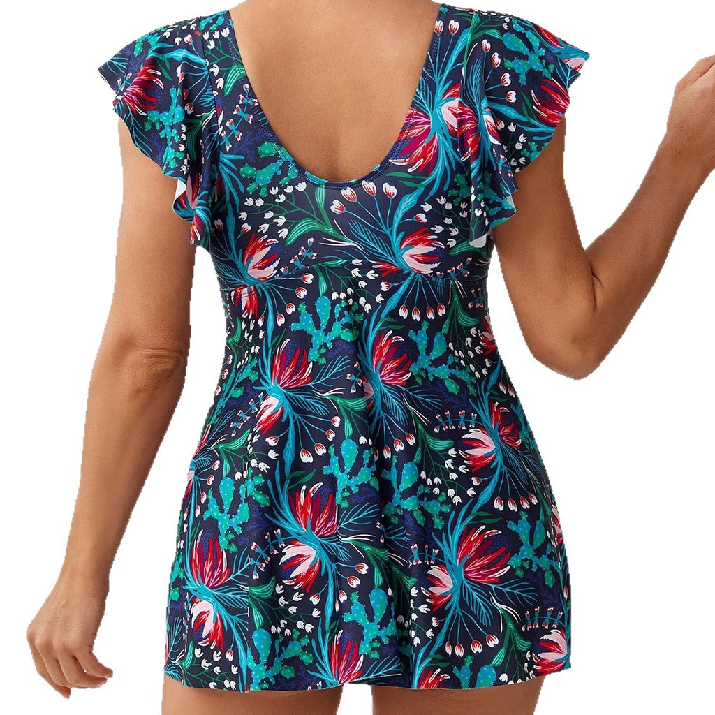 Two-Piece Skirted Women's Swimsuit Sexy Multi-Color Swimwear Wholesale