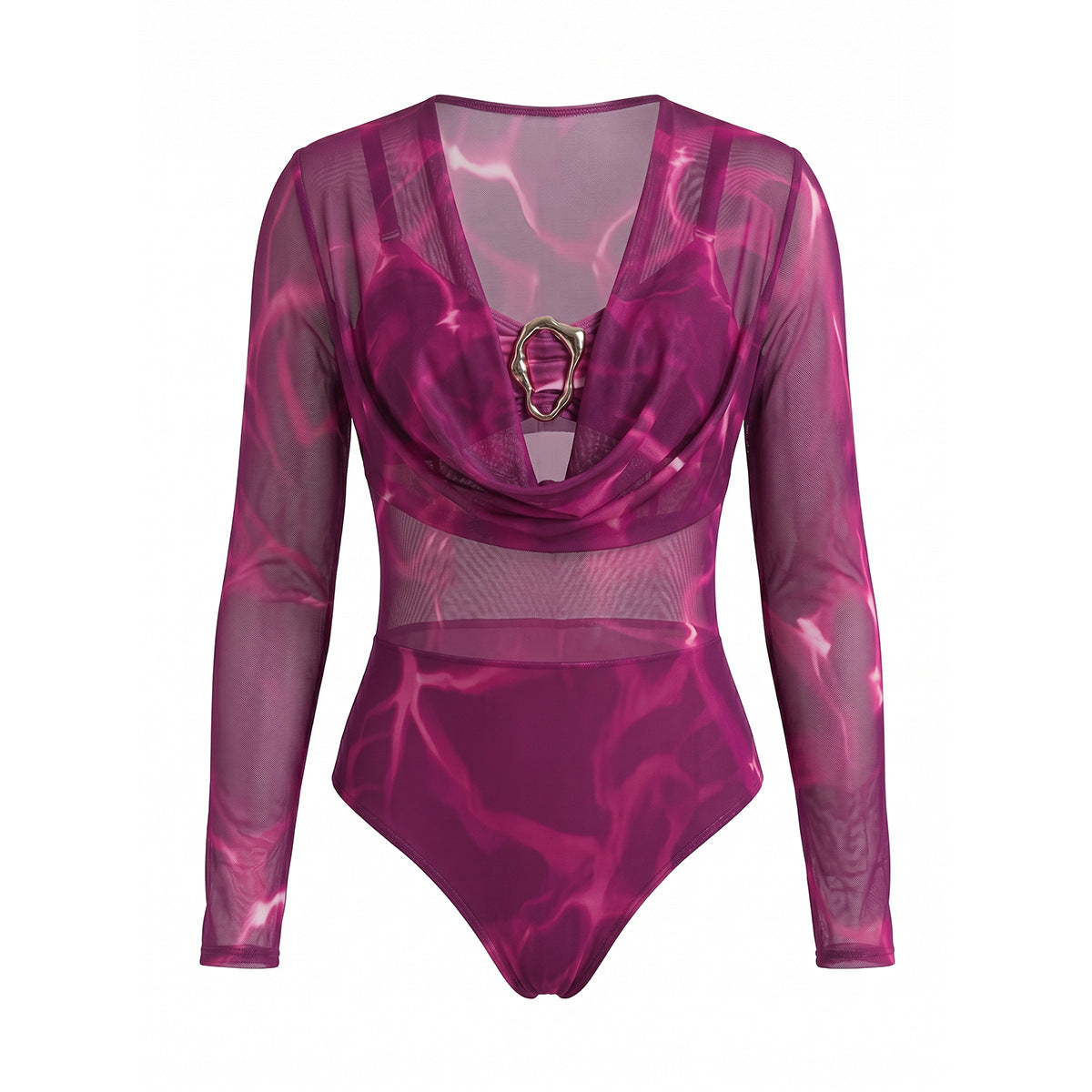 Long Sleeve Sun Protection Bikini Two-Piece Swimwear Set SPF Swimwear for Women