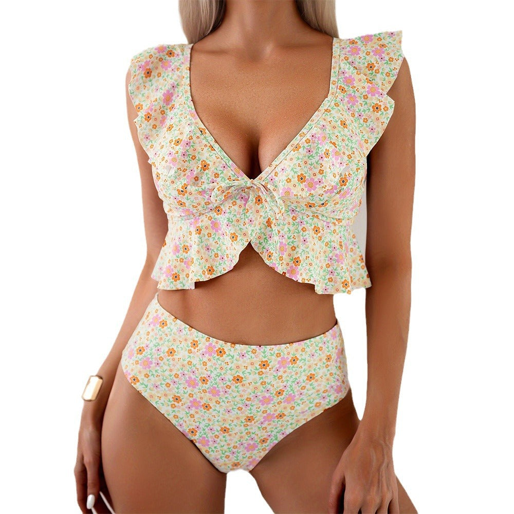 Deep V quick drying bikini