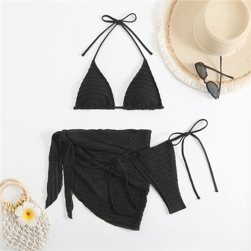 Three piece split solid color triangle