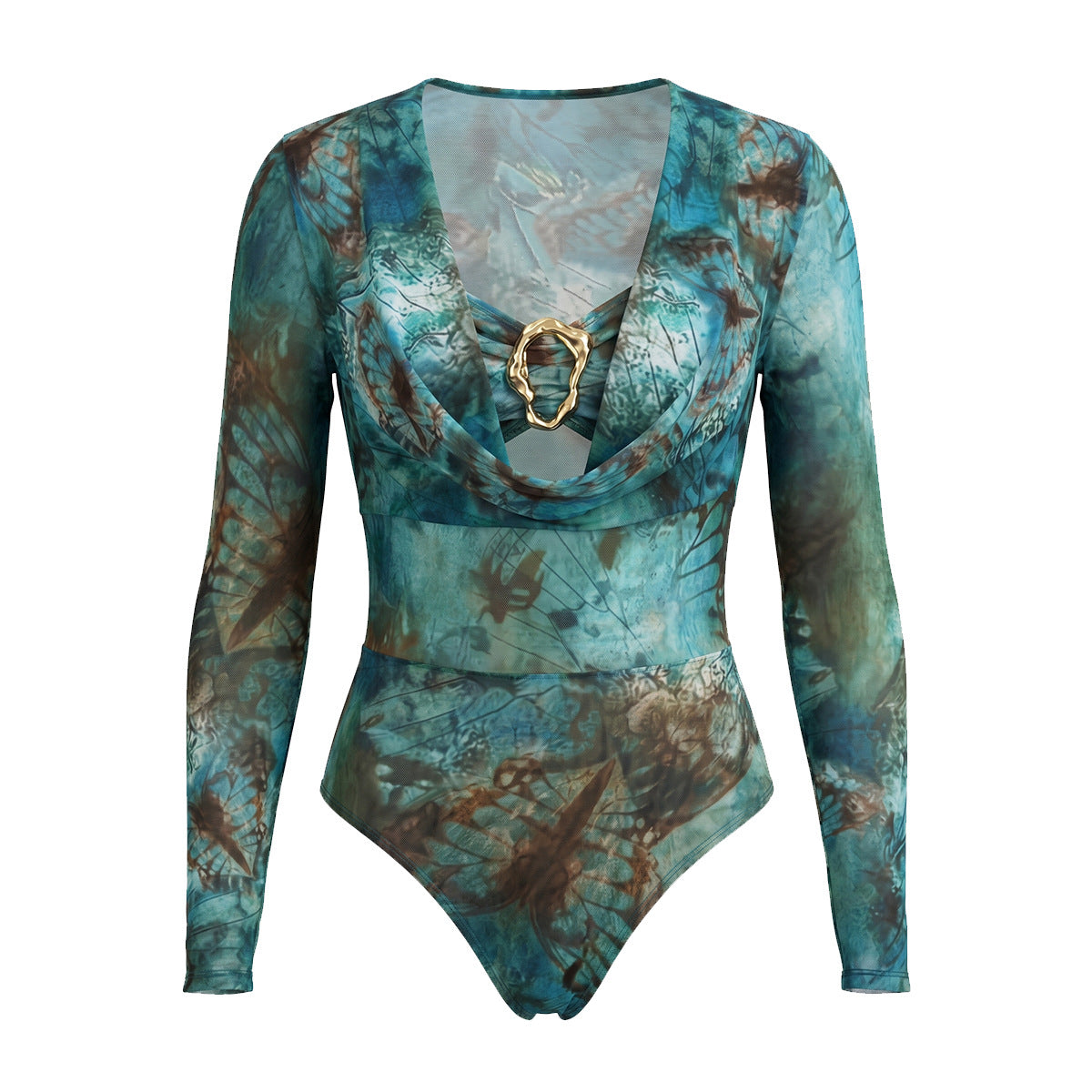 Long Sleeve Sun Protection Bikini Two-Piece Swimwear Set SPF Swimwear for Women