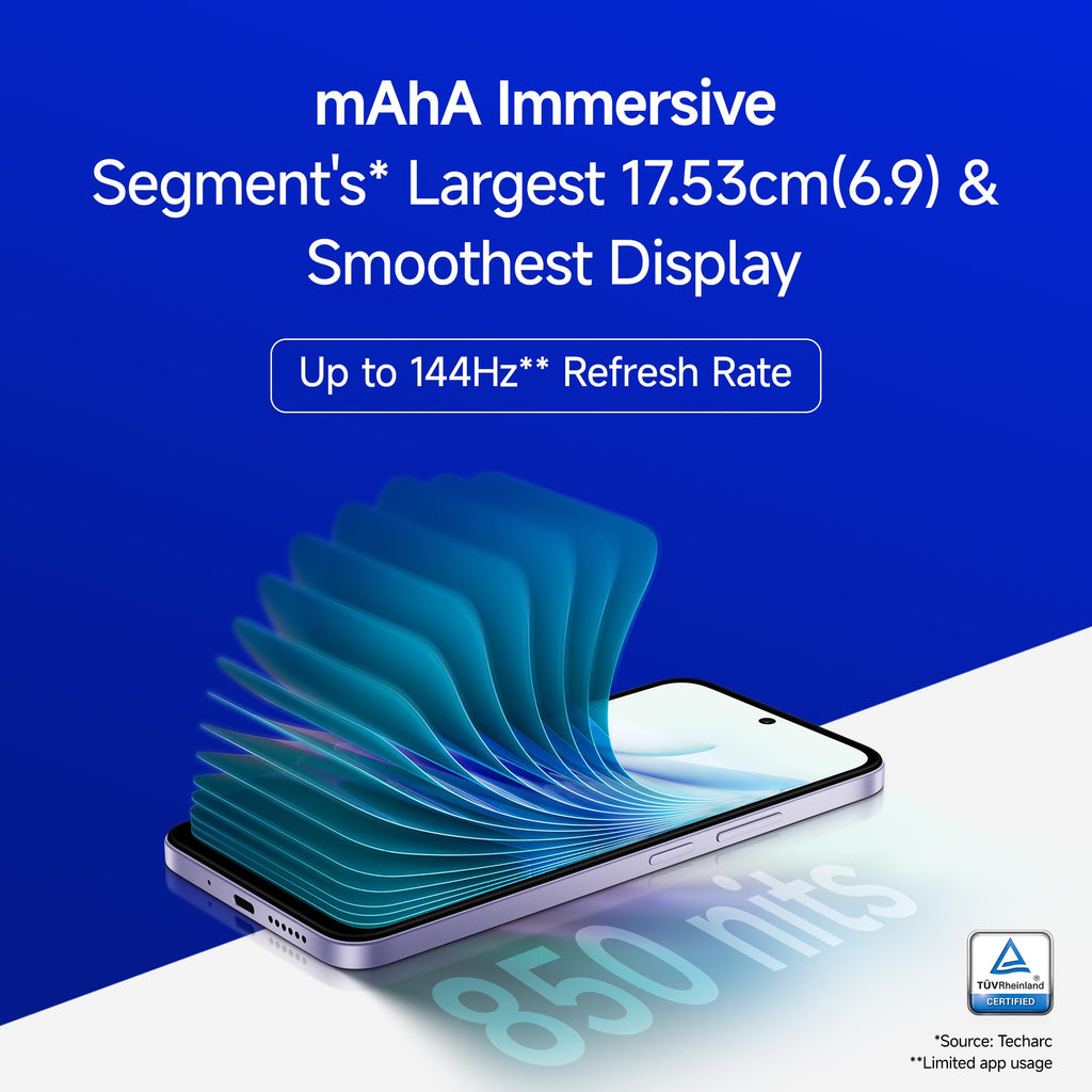 Redmi 15 5G Sandy Purple 6GB + 128GB | Segment's Largest 7000mAhA Battery | Segment's Largest Display 17.53cm(6.9) Up to 144Hz | Snapdragon 6s Gen 3 | 18W Reverse Charging | 50MP AI Dual Camera