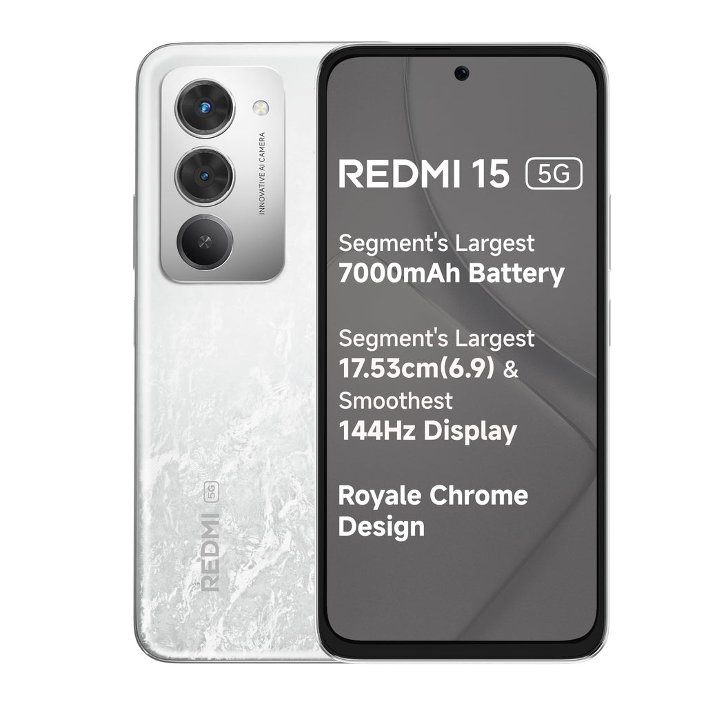 Redmi 15 5G Sandy Purple 6GB + 128GB | Segment's Largest 7000mAhA Battery | Segment's Largest Display 17.53cm(6.9) Up to 144Hz | Snapdragon 6s Gen 3 | 18W Reverse Charging | 50MP AI Dual Camera