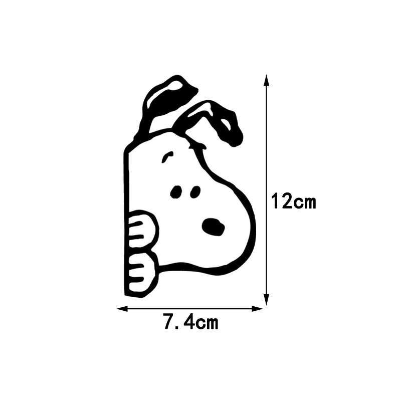 Snoopy Cartoon Car Sticker Scratch Cover for Side Window and Rear Windshield Decoration Creative Electric Vehicle Decal