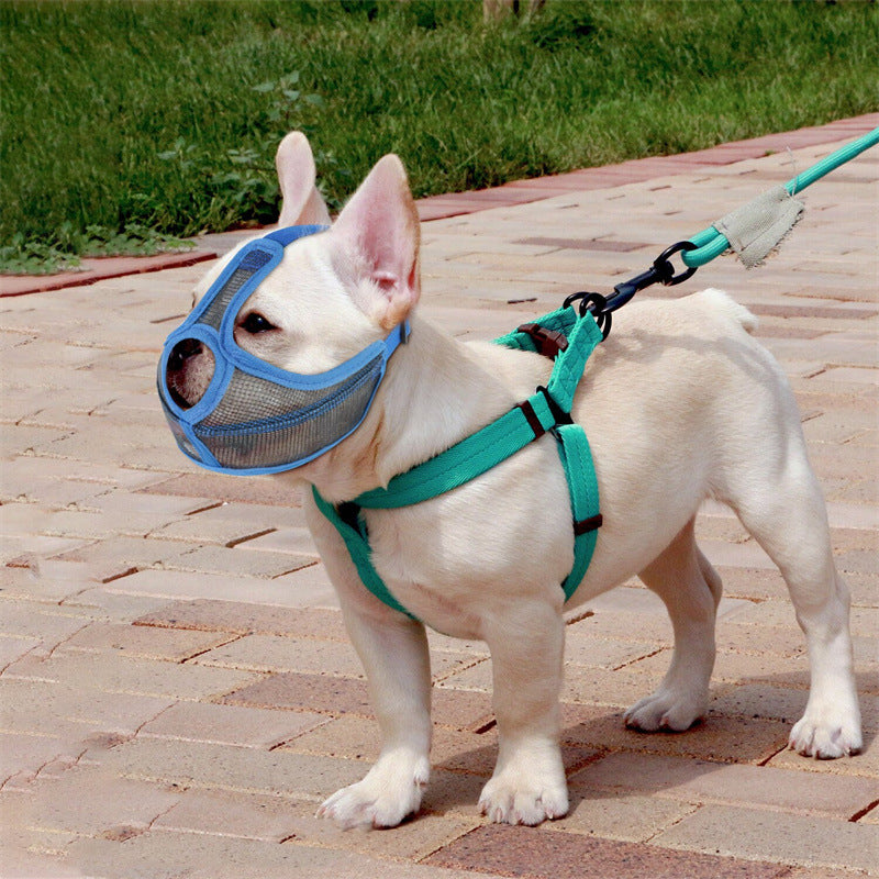 Bulldog Muzzle Pet Dog Muzzle Anti-Bite Anti-Random Eating Mask