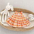 Cute Summer Plaid Sleeveless Vest Top and Solid Color Wide Leg Pants Two-Piece Set for Girls Casual Sweet Outfit