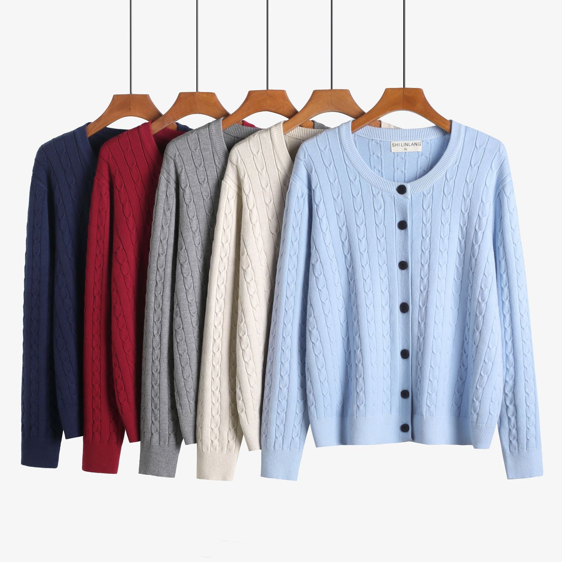 Retro Style Knit Cardigan Sweater Coat for Women, Casual Office Wear, Oversized Fit, Long Sleeve, Pullover Design