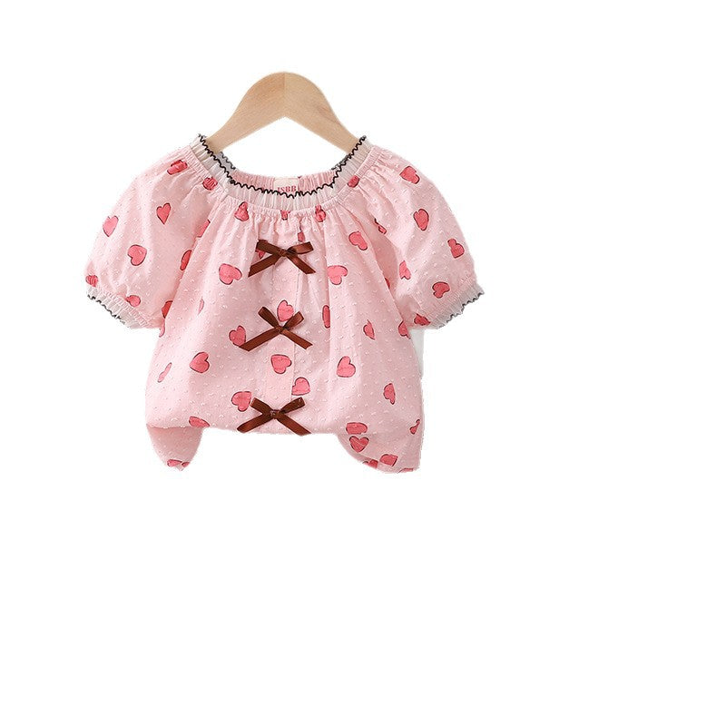 Love bow top and shorts set