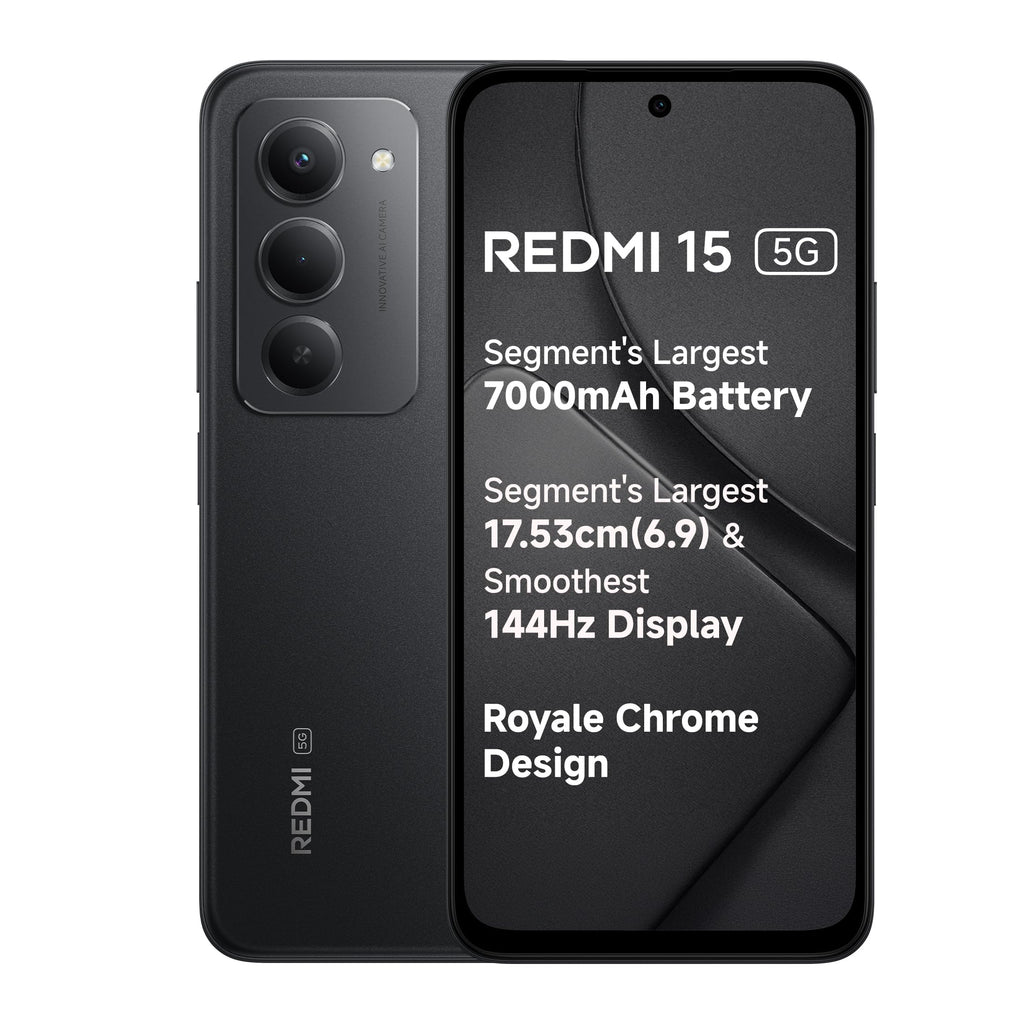 Redmi 15 5G Sandy Purple 6GB + 128GB | Segment's Largest 7000mAhA Battery | Segment's Largest Display 17.53cm(6.9) Up to 144Hz | Snapdragon 6s Gen 3 | 18W Reverse Charging | 50MP AI Dual Camera