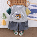 Round neck short sleeved top and shorts set