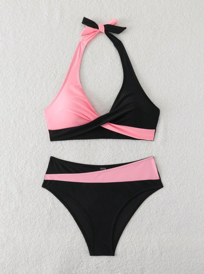 Split swimsuit two-piece set for women