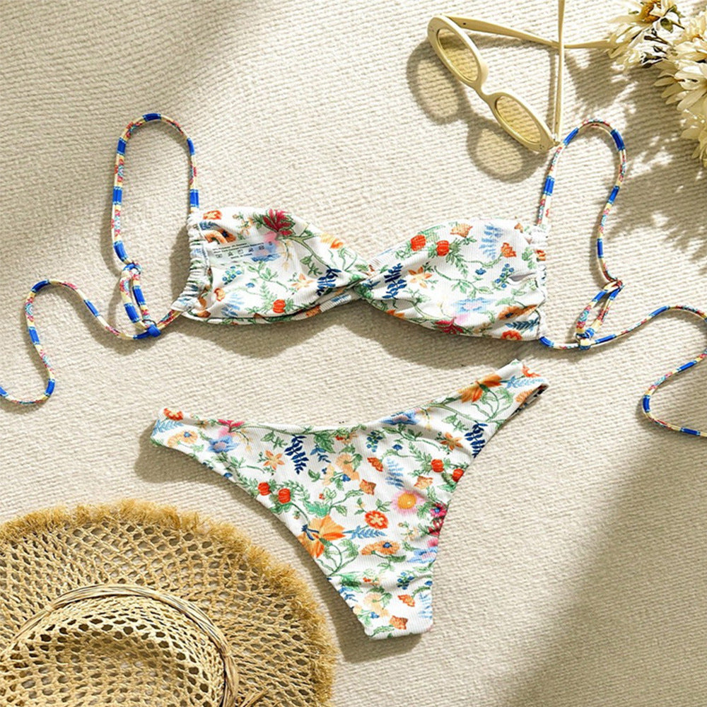 Floral Split Swimsuit