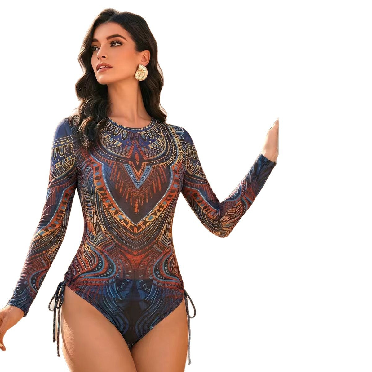 Long Sleeve Separated Swimwear Women Russian Sun Protection
