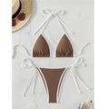 Women's three-point color matching swimsuit