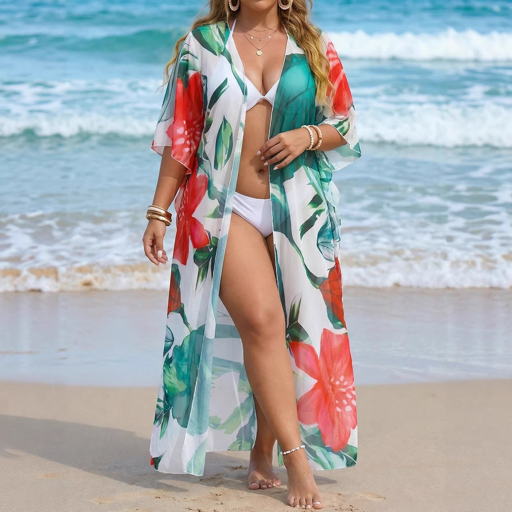 Large Size Women's Beach Cover-Up, Vacation Cover-Up for Women