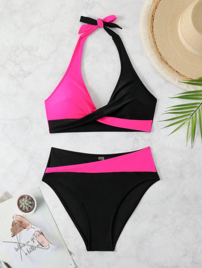 Split swimsuit two-piece set for women