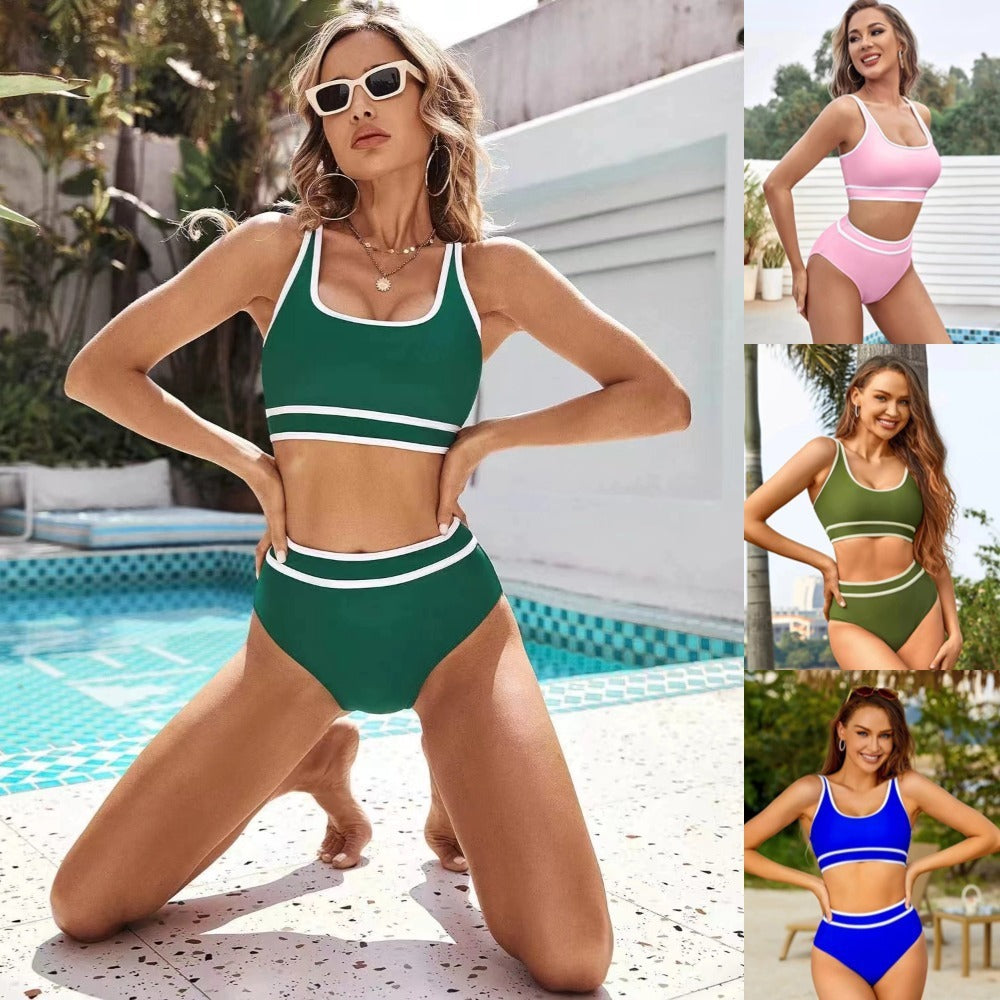 Split swimsuit two-piece set