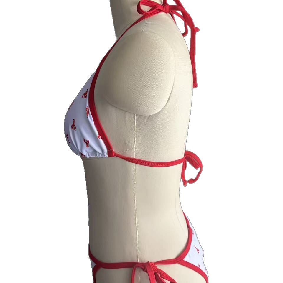 Two-Piece Swimsuit for Women, Sexy Bikini Set, Lobster-Inspired Design