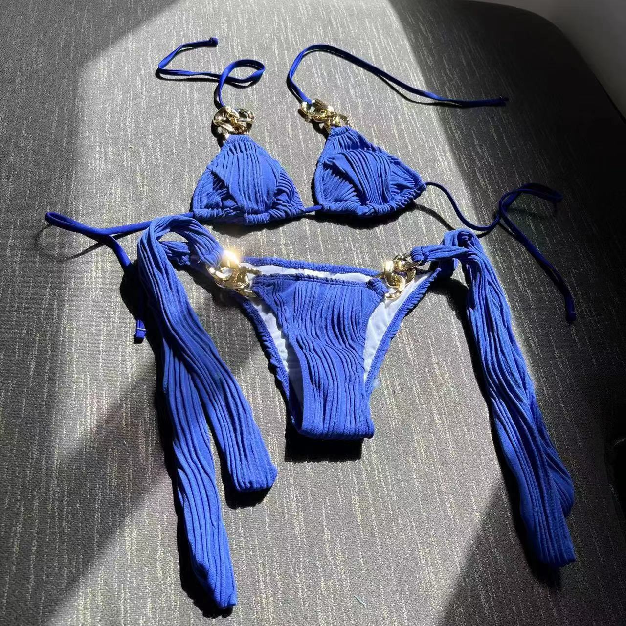 Bikini solid color special fabric