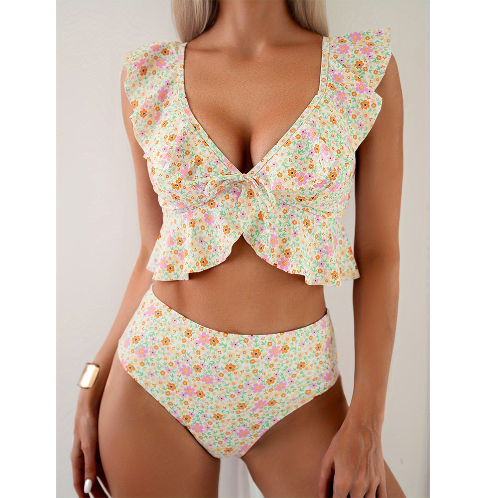 Deep V quick drying bikini