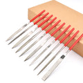 Nut Slot Grinding File DIY File Tool Kit Diamond Plastic Handle Files 10-Piece Set Accessories
