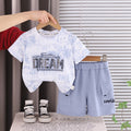 Round neck short sleeved top and shorts set