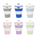 Silicone Foldable Water Cup Outdoor Portable Collapsible Cup 350ml Heat Resistant Expandable Coffee Cup