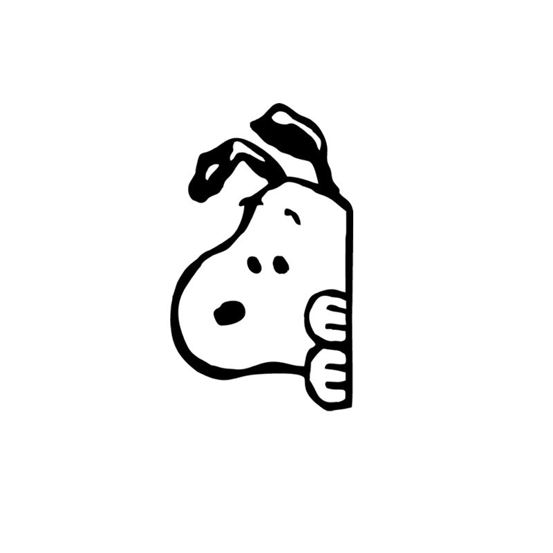 Snoopy Cartoon Car Sticker Scratch Cover for Side Window and Rear Windshield Decoration Creative Electric Vehicle Decal