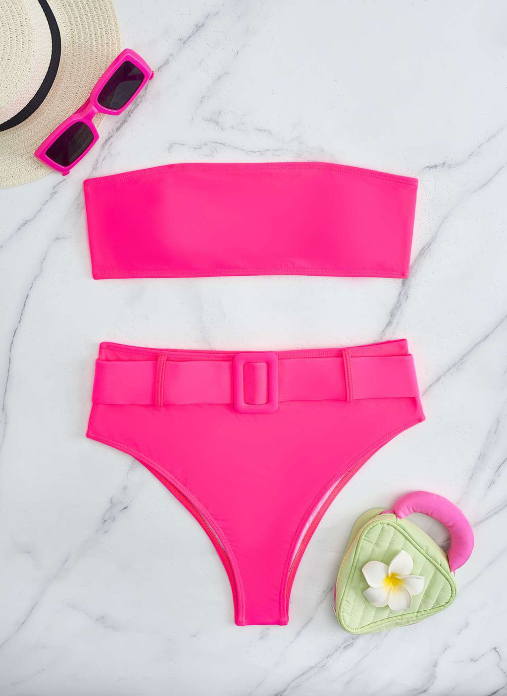 Bikini European and American swimsuit high waisted printed swimsuit