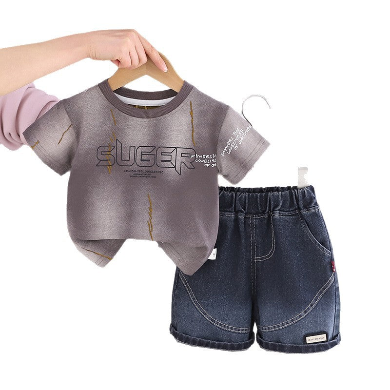 Round neck short sleeved top and shorts set