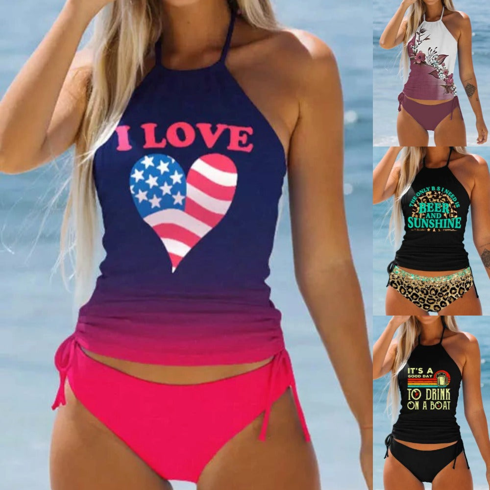 Quick drying split swimsuit