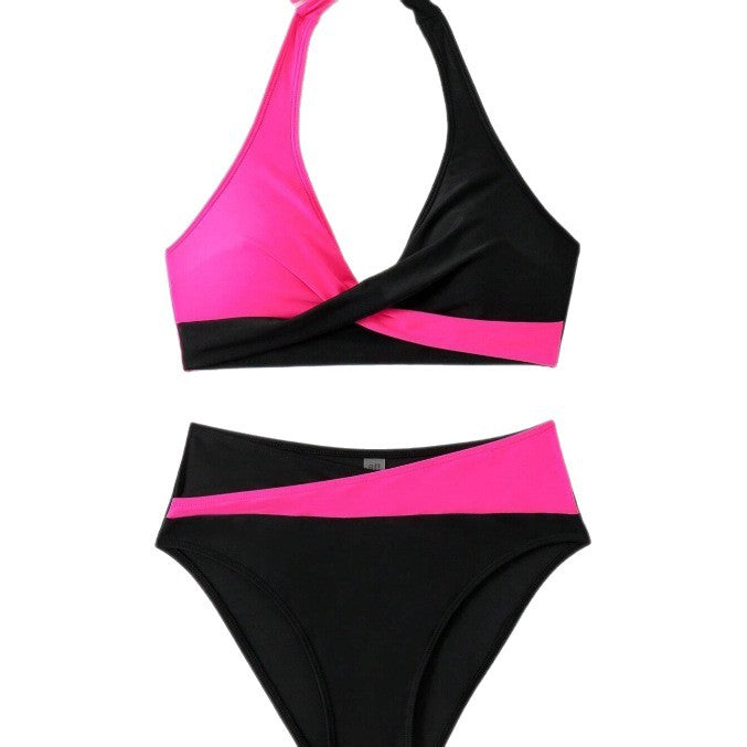 Split swimsuit two-piece set for women
