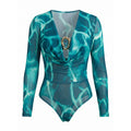 Long Sleeve Sun Protection Bikini Two-Piece Swimwear Set SPF Swimwear for Women