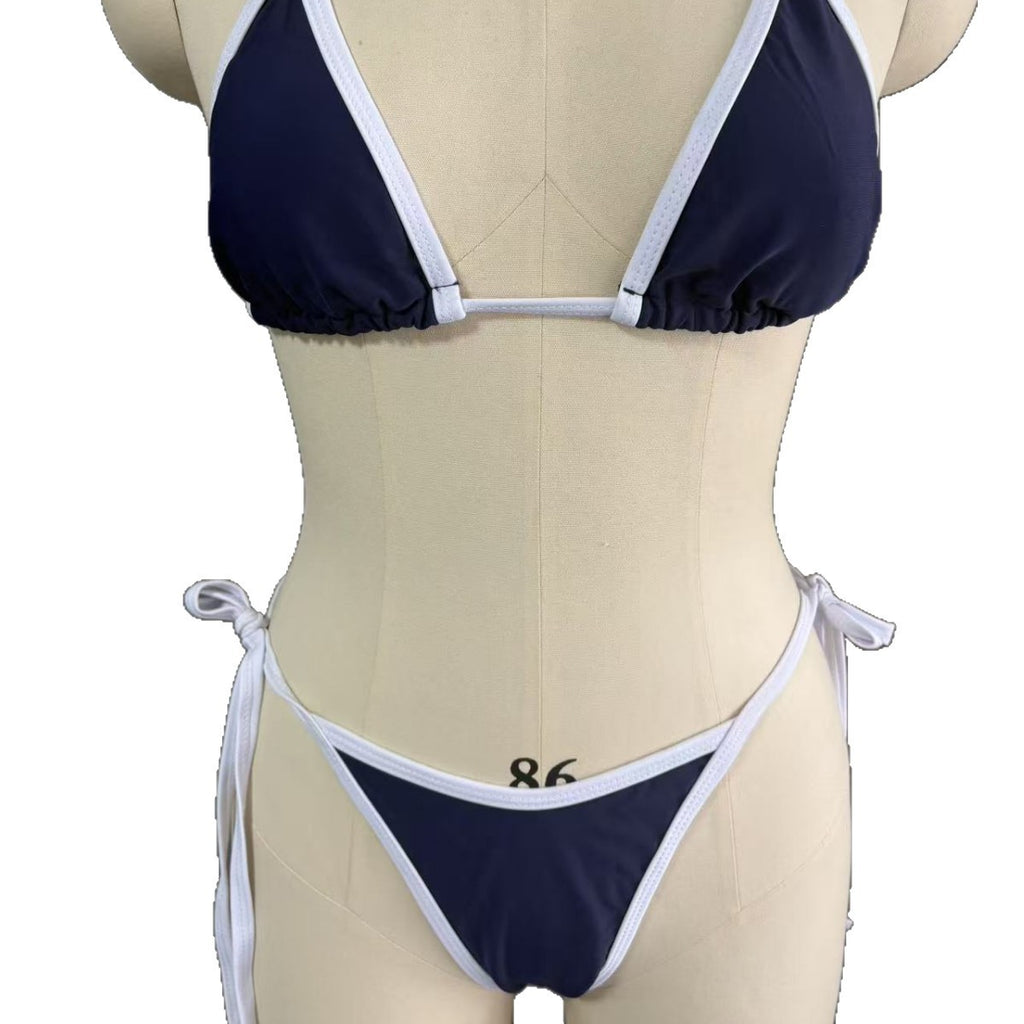 Blue Bikini for Women, Sexy Three-Piece Swimwear, Wholesale from Factory