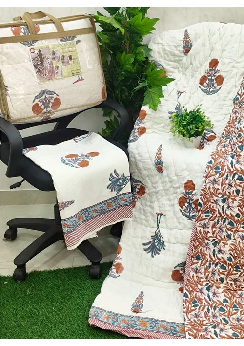 Premium Home Textile Single Jaipuri Rajai Bedsheet